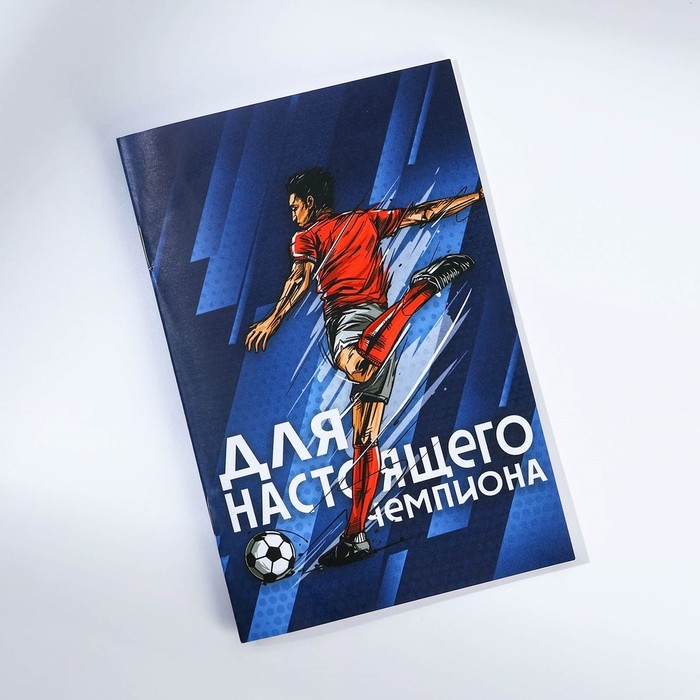 Подарочный набор блокнот - раскраска, мелки 4 шт. &laquo;Настоящий чемпион&raquo;