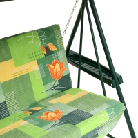 Садовые качели "Касабланка" зеленые, макс. нагрузка 250 кг, 150 х 220 х 120 см
