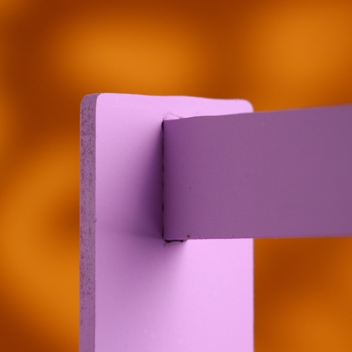 Кашпо деревянное Кашпо деревянное "Эллада большая, сетка", с ручкой 25×12,5×10(25) см Сиреневый