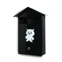 Ящик почтовый с замком, вертикальный, &laquo;Домик&raquo;, чёрный