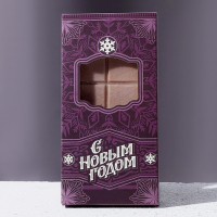 Новогодний подарочный набор косметики &laquo;С Новым годом!&raquo;, гель для душа во флаконе виски 250 мл и мыло для рук, ЧИСТОЕ СЧАСТЬЕ