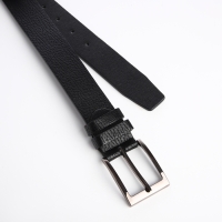 Ремень мужской, ширина 3,5 см, винт, пряжка металл, цвет чёрный