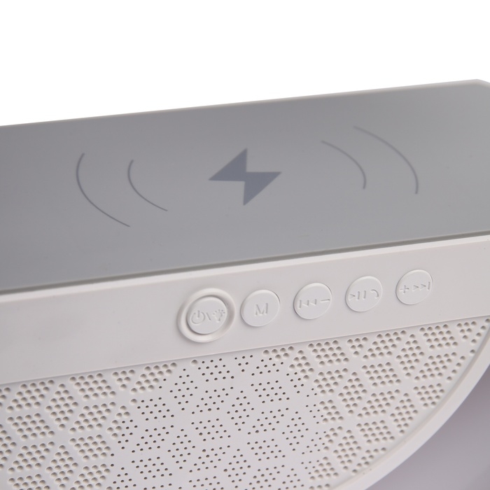 Портативная колонка- ночник BT2301, 5 Вт колонка, 10 W зарядка, 1200 мАч, подсветка, белая