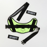 Шлейка К9 мягкая светоотражающая, размер ХХL, ОГ 95-110 см, вес 40-70 кг, салатовая