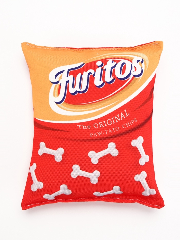 Игрушка текстильная для собак "Furitos", 14 х 17 см, красная