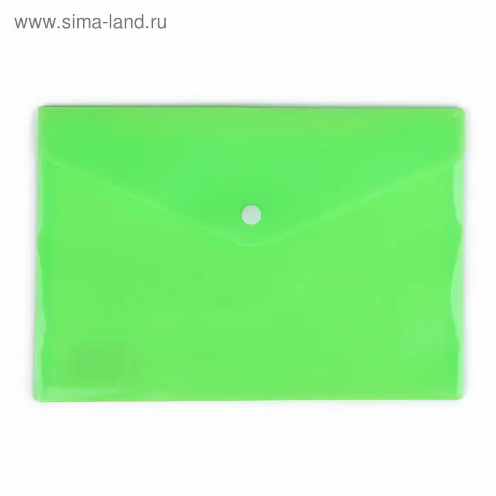 Папка-конверт на кнопке, А5, 180 мкм, рифлёная, МИКС