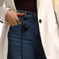 Портупея с кулоном &laquo;Сердечко&raquo;, трансформер, чёрная, 150 см