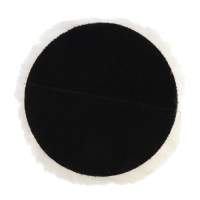 Круг полировальный под липучку ТУНДРА, натуральный мех, 180 мм
