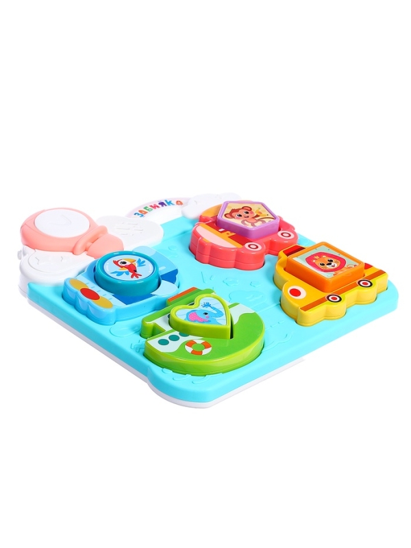 ЗАБИЯКА Музыкальная игрушка "Бизидоска" SL-07256 транспорт, звук, свет, цвет МИКС