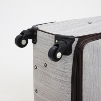 Чемодан большой 95 л (L), отдел на молнии, с расширением, кодовый замок, 4 колеса, наружный карман, цвет серый