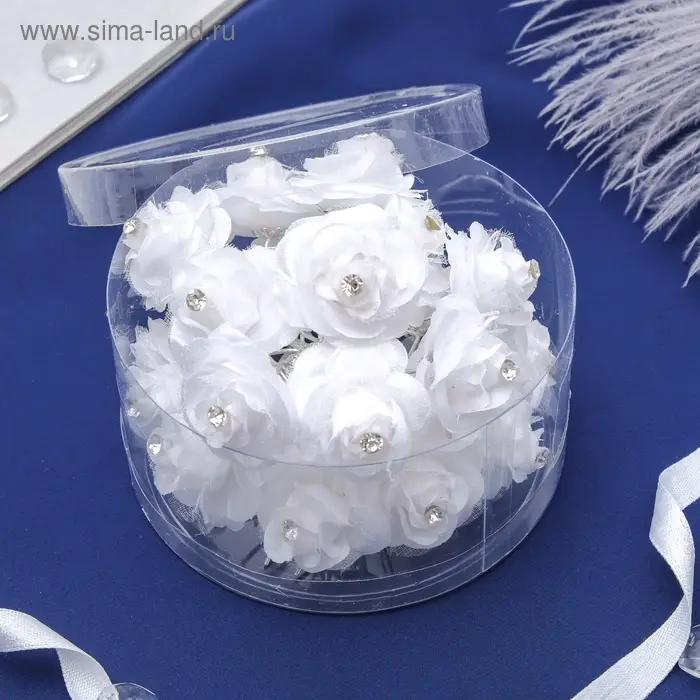 Шпилька для волос &laquo;Беляночка&raquo;, белая