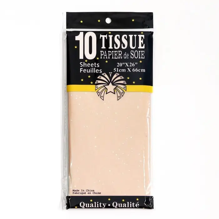 Бумага упаковочная тишью, &laquo;Конфетти&raquo;, натуральный, 50&times;66 см