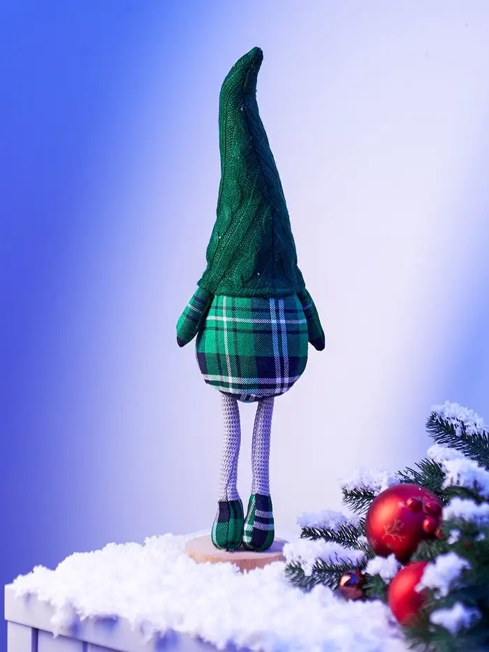 Фигура текстиль &laquo;Гном в зелёном&raquo; 54 см, 1 LED, от батареек AG13&times;3, свечение тёплое белое