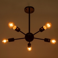 Люстра "Кон" 5х40Вт Е27 черный 50х50х43см