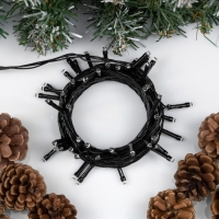 Гирлянда &laquo;Нить&raquo; 5 м, IP20, тёмная нить, 50 LED, свечение зелёное, 8 режимов, 220 В