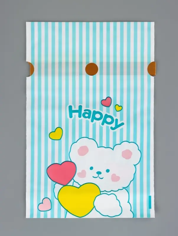 Пакет полиэтиленовый подарочный с лентой, "Счастье", 13 х 23 см