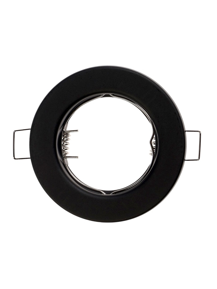 Светильник встраиваемый под лампу MR16, круг, металл, черный