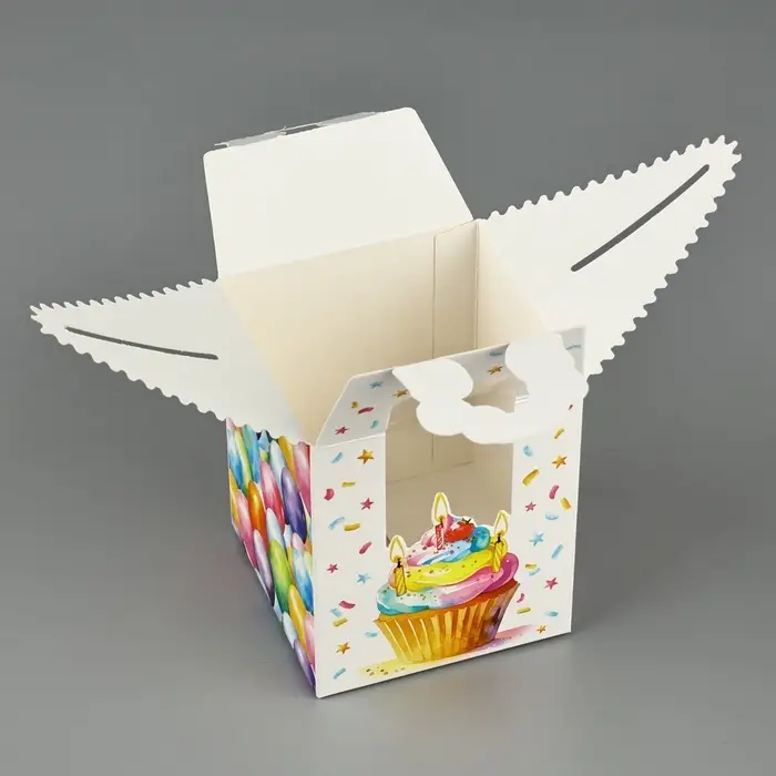 Коробка сборная &laquo;С днём рождения&raquo; 9 х 11 х 9 см
