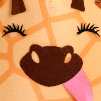 Шапка для бани с детской аппликацией "Жираф" Шапка для бани с детской аппликацией "Жираф"