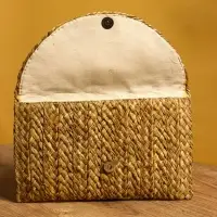 Сумка клатч плетёная из сиграсса 26х16х3 см, цв. бежевый