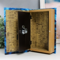 Сейф-книга дерево кожзам "Биткоин" 21х13х5 см