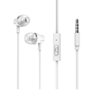 Наушники Borofone M21 Graceful, вакуумные, микрофон, Jack 3.5 мм, кабель 1.2 м, белые