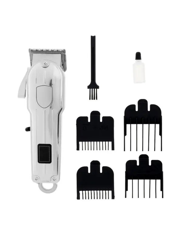 Машинка для стрижки LTRI-22, серебристая, 2.5 Вт, 1,5/3/4,5/6 мм, масло, кисточка, USB