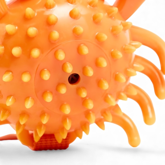 Игрушка массажная для собак "Краб" 12 см, ТПР, микс цветов