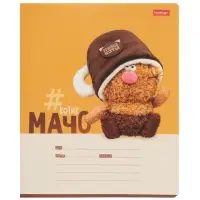 Тетрадь 18л лин Hatber "Кофейные коты", на скобе, скругл углы, 60-65г/м&sup2; 5В МИКС