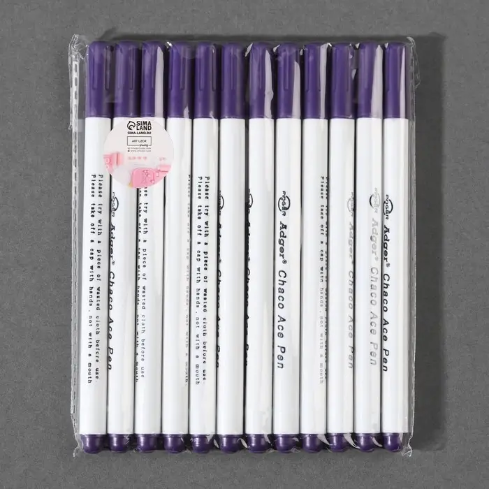 Маркер для ткани, самоисчезающий, 15 см, фиолетовый