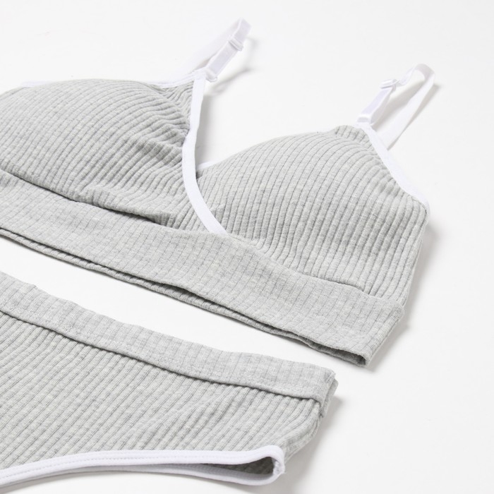 Комплект женский (топ, трусы) цвет серый, размер 44-46 Комплект женский (топ, трусы) цвет серый, размер 44-46