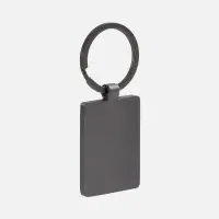 Брелок Gun Metal Leather Rectangle, графитовый
