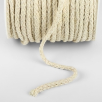 Шнур для плетения, хлопок, d = 4 мм, 50 ± 1 м, без сердечника, цвет белый Шнур для плетения, хлопок, d = 4 мм, 50 ± 1 м, без сердечника, цвет белый