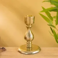 Подсвечник "Ферзь" алюминий 13 см, цв. золото