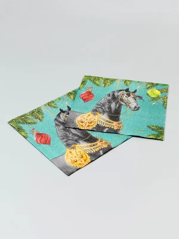 Салфетки бумажные двухслойные &laquo;С Новым Годом. Лошадь&raquo;, 33&times;33 см, набор 20 штук