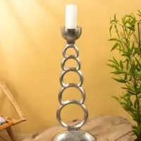 Подсвечник "Фазы Луны" алюминий 28х13х72,5 см