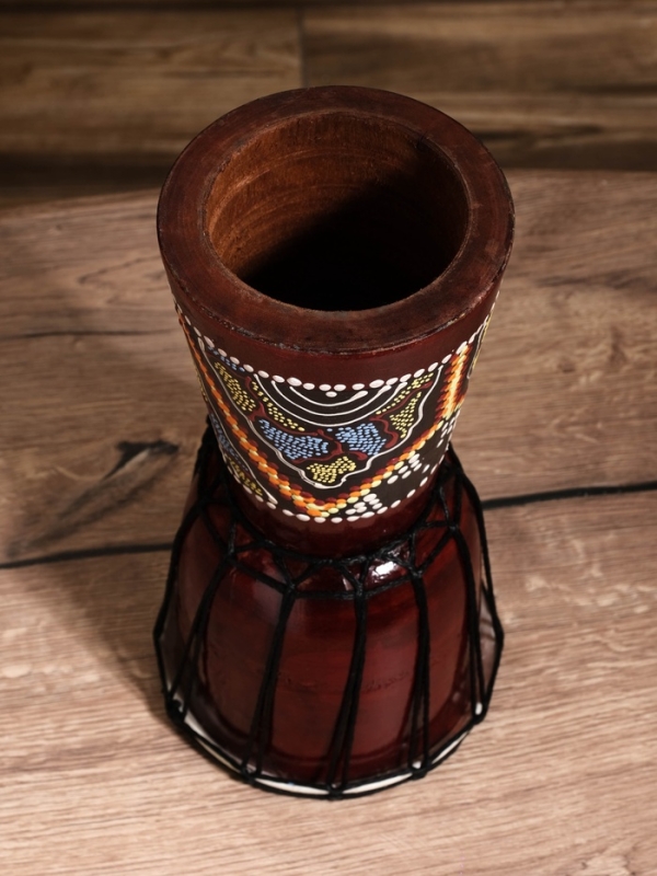 Сувенирный музыкальный инструмент "Барабан Джембе" махагон, 10х10х30 см