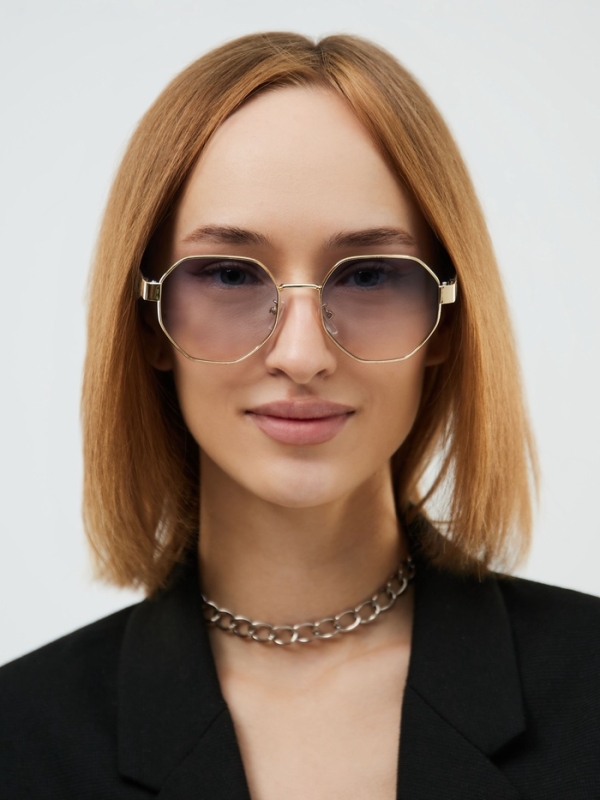 Очки солнцезащитные, uv 400, ширина 13.7 см, дужка 14.4 см, голубая линза