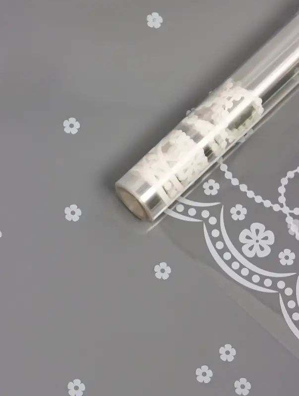 Пленка прозрачная с рисунком &laquo;Бусы&raquo; Белый 0.7&times;8.2&plusmn;5%м