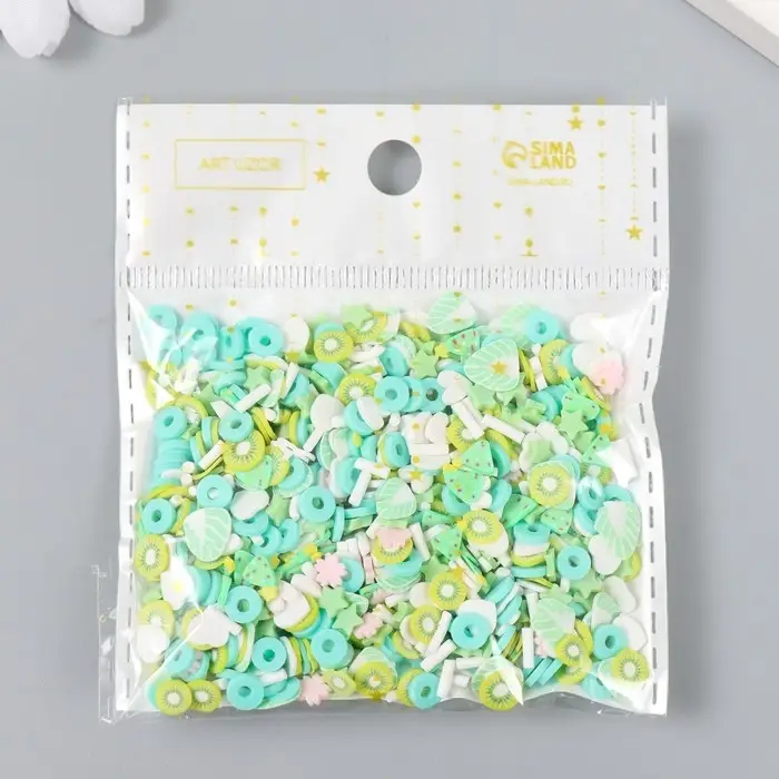 Декор для творчества пластик "Зелёная свежесть" 20 гр