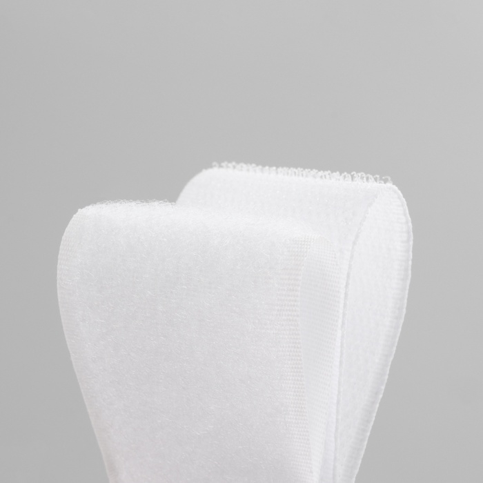 Липучка, 40 мм &times; 50 см, цвет белый