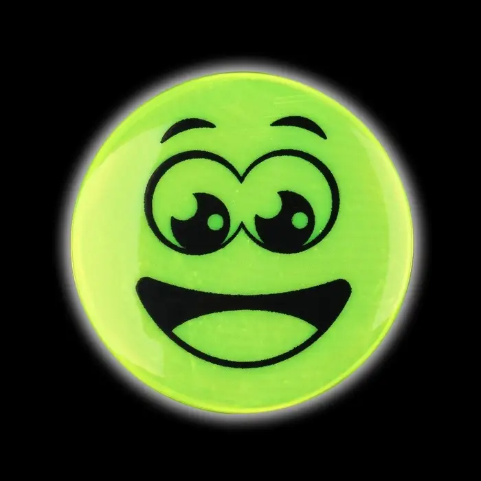 Светоотражающий значок &laquo;Удивлённый смайл&raquo;, d=5.8 см, жёлтый