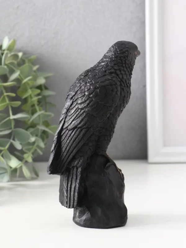 Фигура &laquo;Ворон на камне&raquo;, 15.5&times;5.5&times;10 см, чёрная
