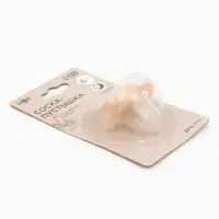 Светящаяся соска-пустышка анатомическая, силикон, от 6 мес., &laquo;Колоски&raquo;, цвет бежевый