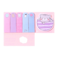 Закладки с клеевым краем бумажные, deVENTE Grey cat, дизайн 45 х 45мм, 15 х 50мм, 6 цветов по 20 листов Закладки с клеевым краем бумажные, deVENTE Grey cat, дизайн 45 х 45мм, 15 х 50мм, 6 цветов по 20 листов