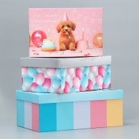 Набор коробок 10 в 1, упаковка подарочная, &laquo;Милые пожелания&raquo;, 12 х 7 х 4 - 32.5 х 20 х 12.5 см