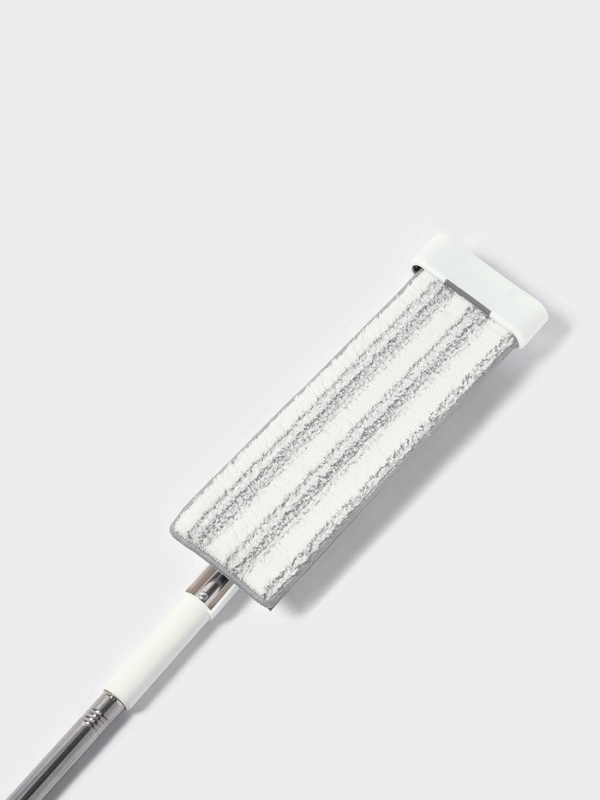 Швабра с отжимом, противоударная, со сгоном, стальная ручка, 2 проф. насадки 36х11х130 см