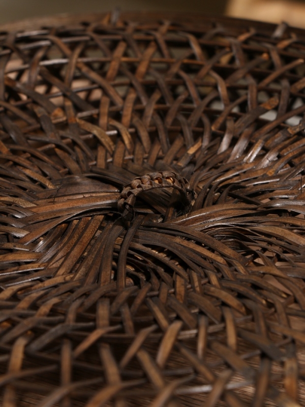 Корзина плетёная "Баскет" бамбук 39х39х50см, тёмная