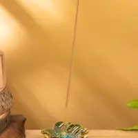 Подставка под благовония &laquo;Лист&raquo;, 8&times;7&times;2 см, керамика, зелёная