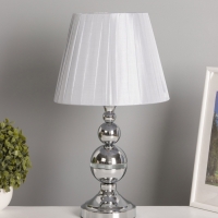 Лампа настольная &laquo;Бабл&raquo; 1х40Вт Е27 + ночник 3Вт хром 24.5,24,5.44см